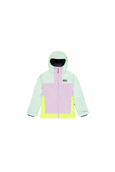 Aluguel de jaqueta de esqui/snowboard Picture Organic SEADY JKT-A Silt Green Orchid Acid para crianças da O'rentes