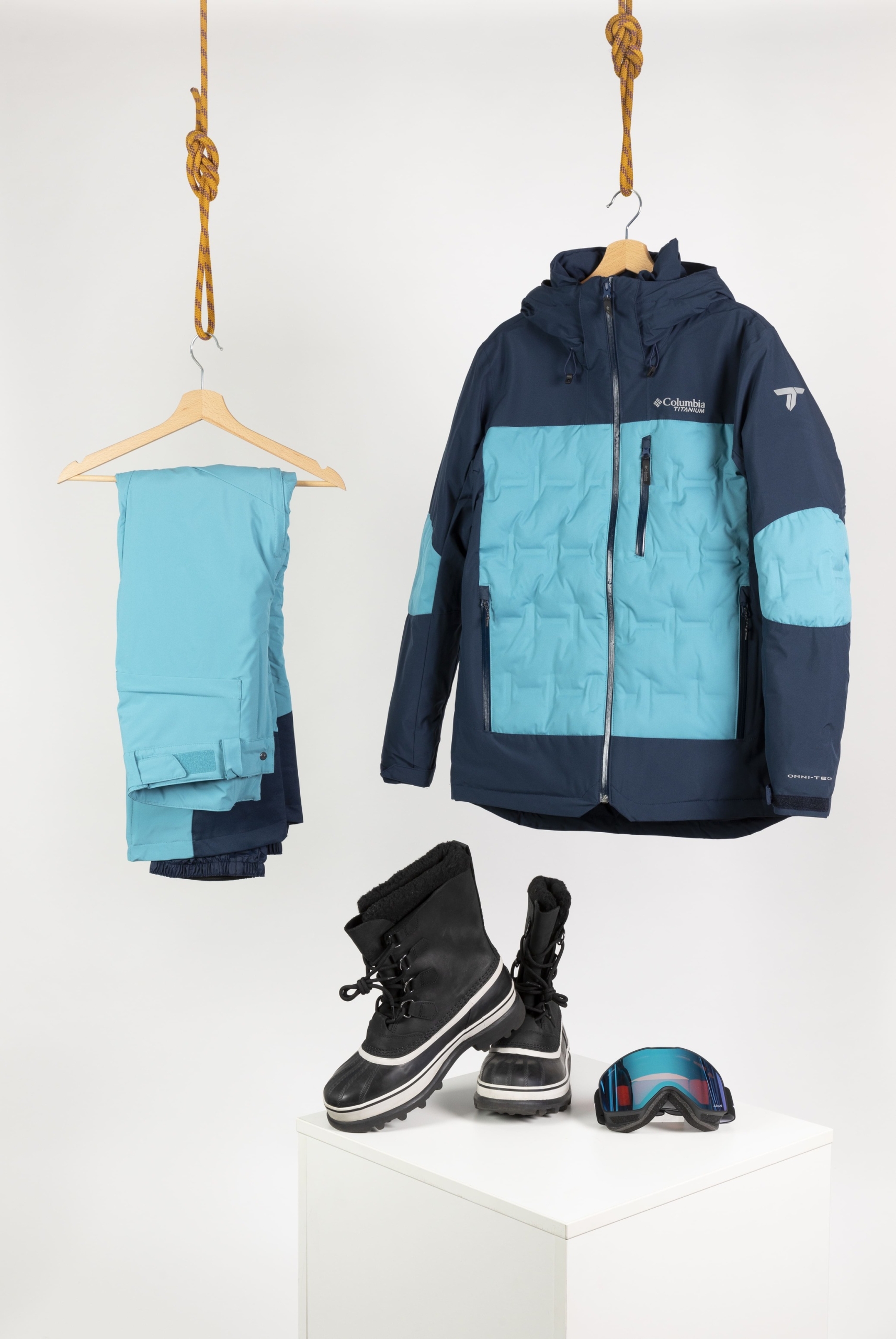 Aluguel de roupas de esqui masculinas Columbia Wildcard Down Shasta