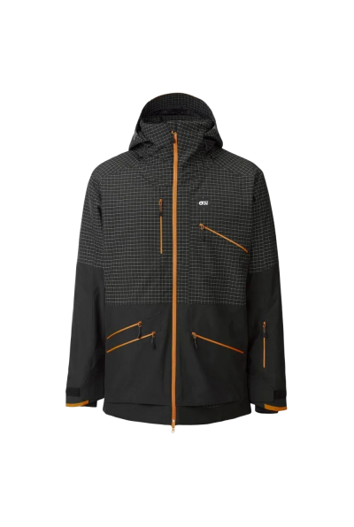 Leih-Ski- und Snowboardjacke Picture Organic man STONE JKT-B Black Ripstop/Black by O'rentees